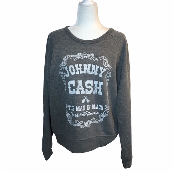 letluv Tops - NEW Letluv Johnny Cash Gray Sweatshirt XL